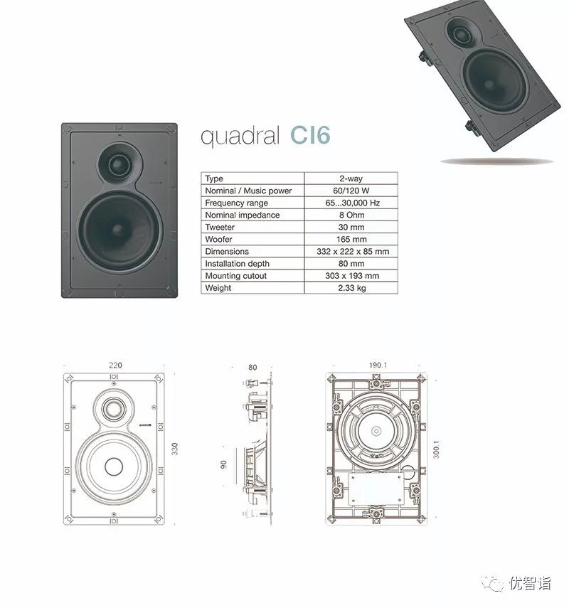 CI6 入墙&吸顶式扬声器系统(图2)
